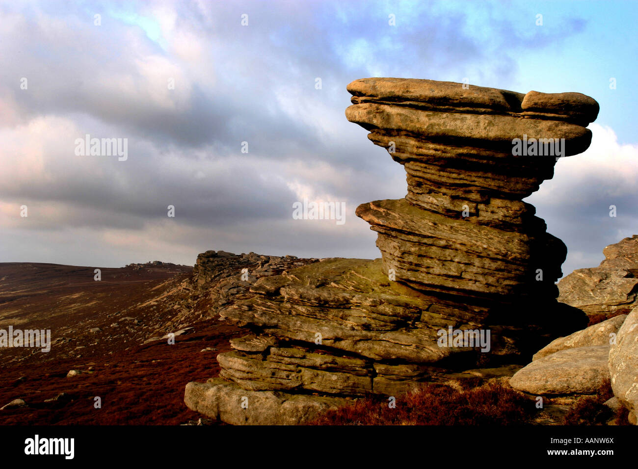 The Salt Cellar Rock Formation Derwent Edge Edge overlooking Ladybower reservoir Stock Photo Alamy