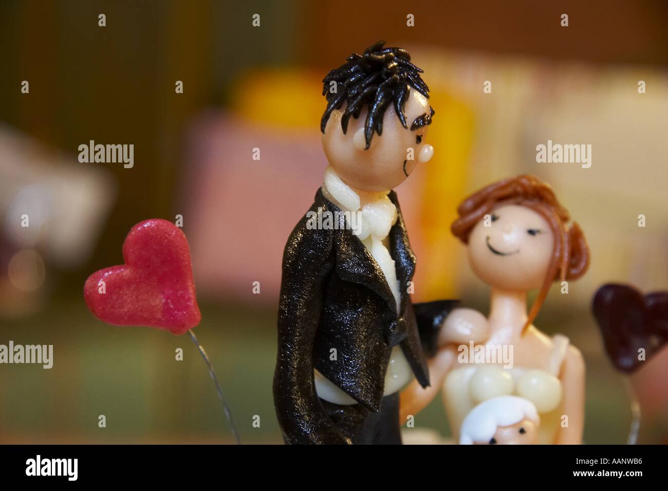 decoration of wedding cake Stock Photo