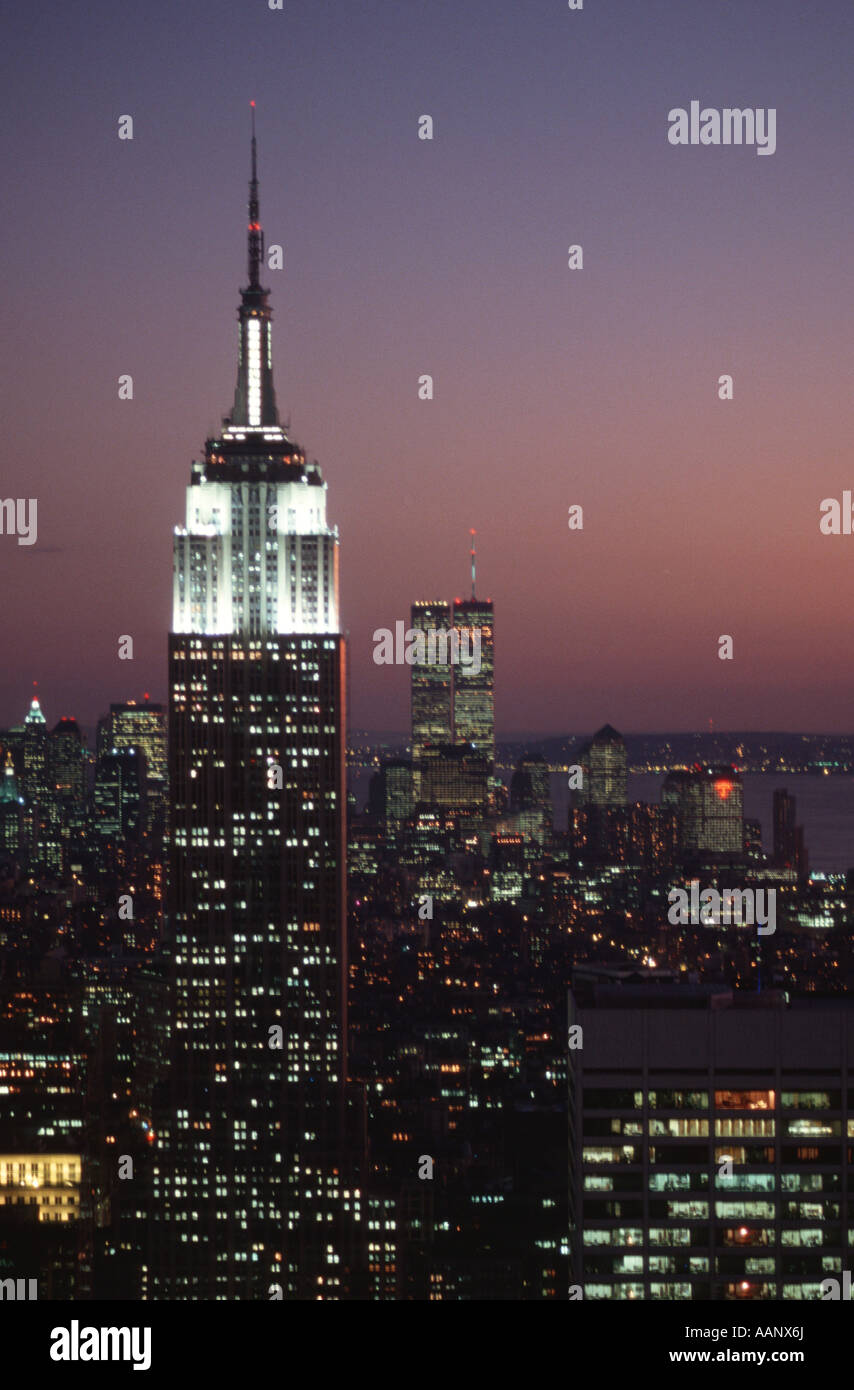 Empire State Building After Sunset View From Rainbow Room