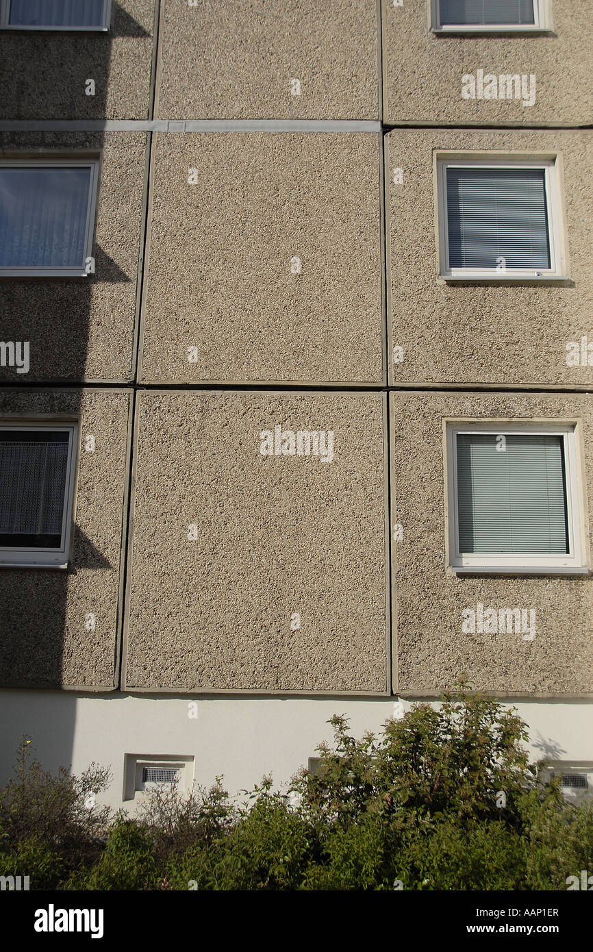 building made with precast concrete slabs, facade, Germany, Brandenburg, Potsdam Stock Photo