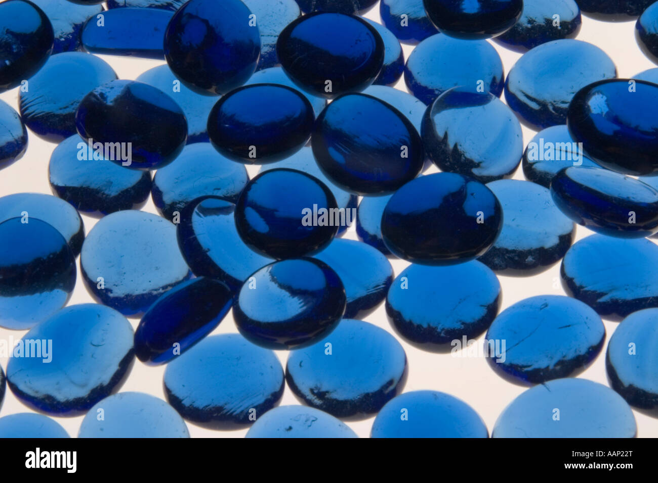Blue Glass beads Stock Photo Alamy