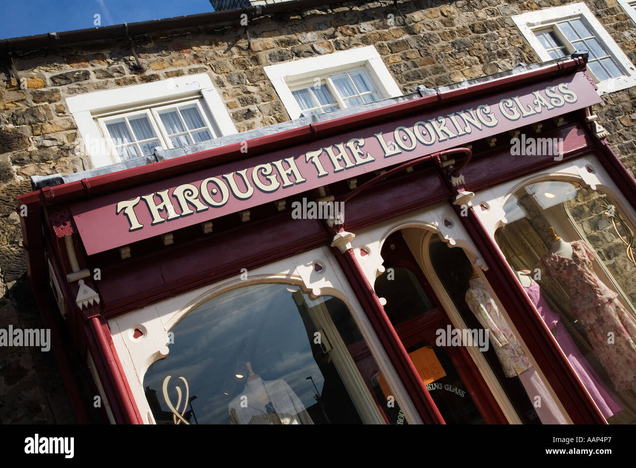 Through The Looking Glass Shop in Masham North yorkshire England Stock Photo Alamy