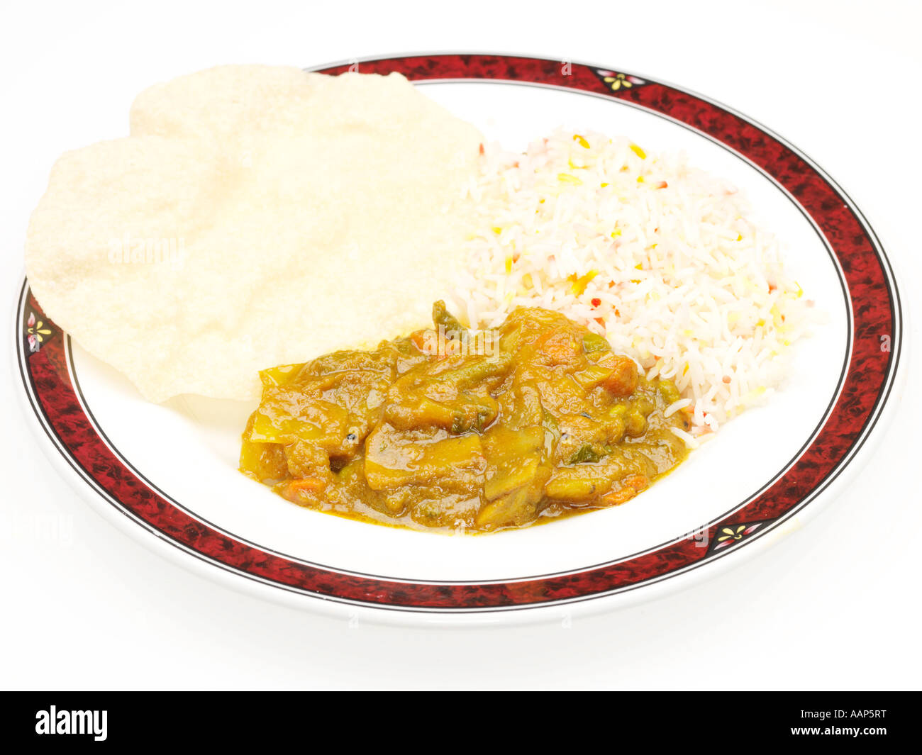 Vegetable Curry with Pilau Rice Stock Photo Alamy