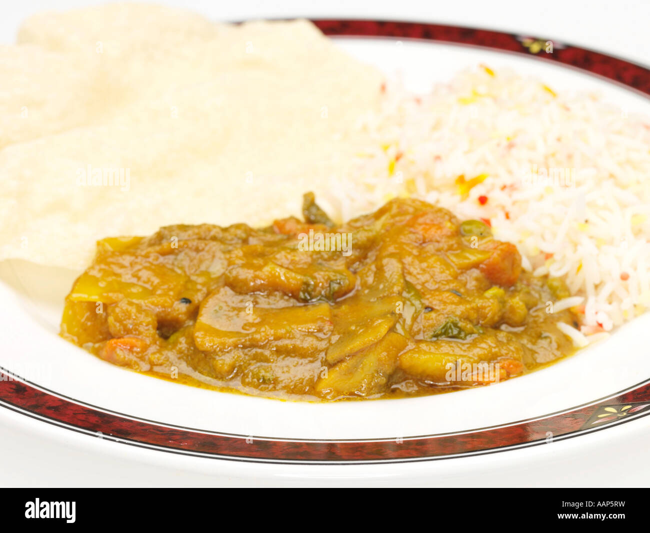 Vegetable Curry with Pilau Rice Stock Photo Alamy