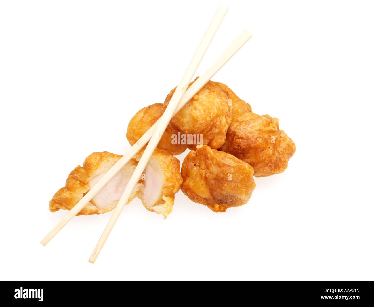 Battered Chicken Balls Stock Photo Alamy
