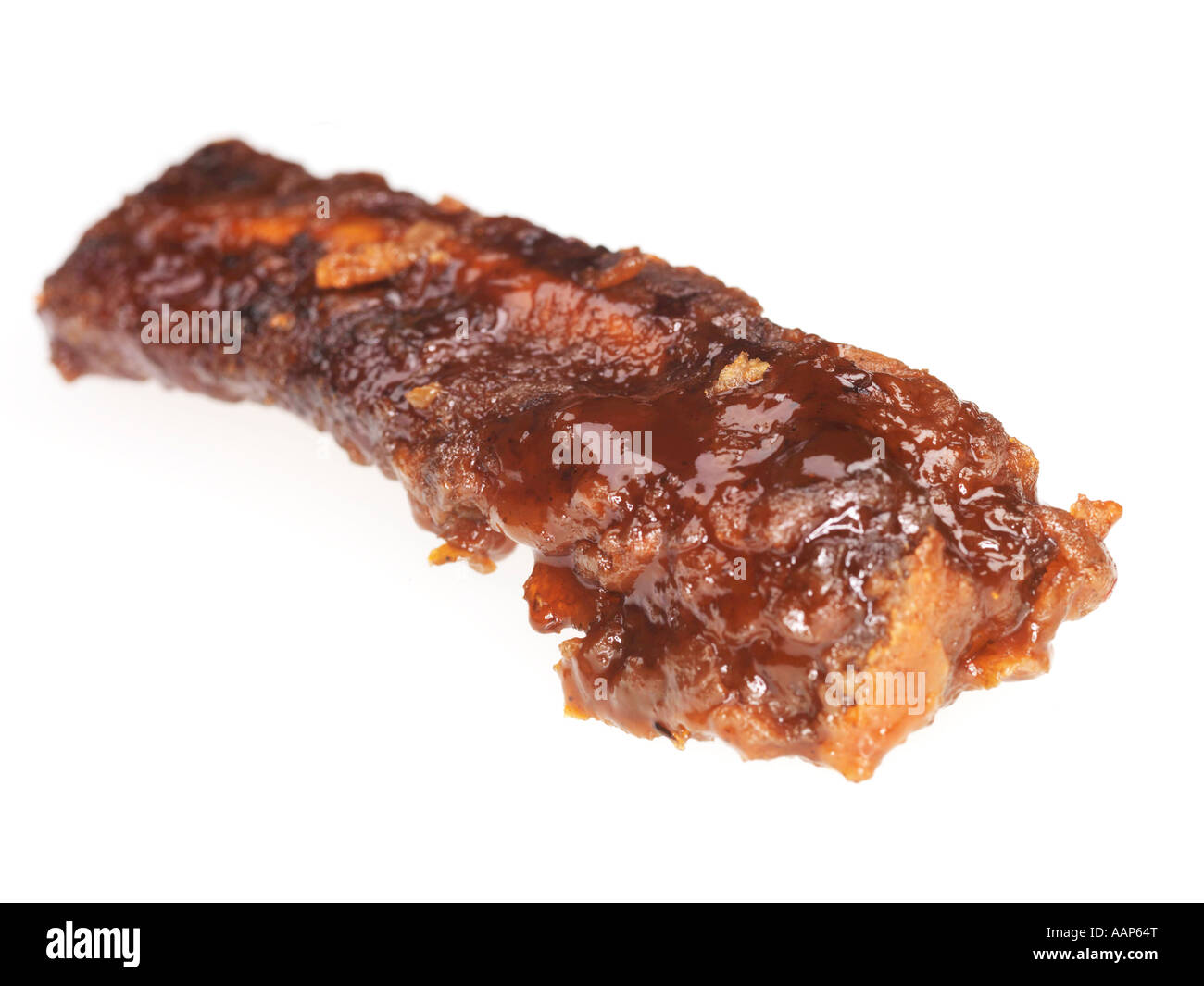 Chinese Barbeque BBQ Pork Ribs In A Spicy Sauce Takeaway Meal Isolated