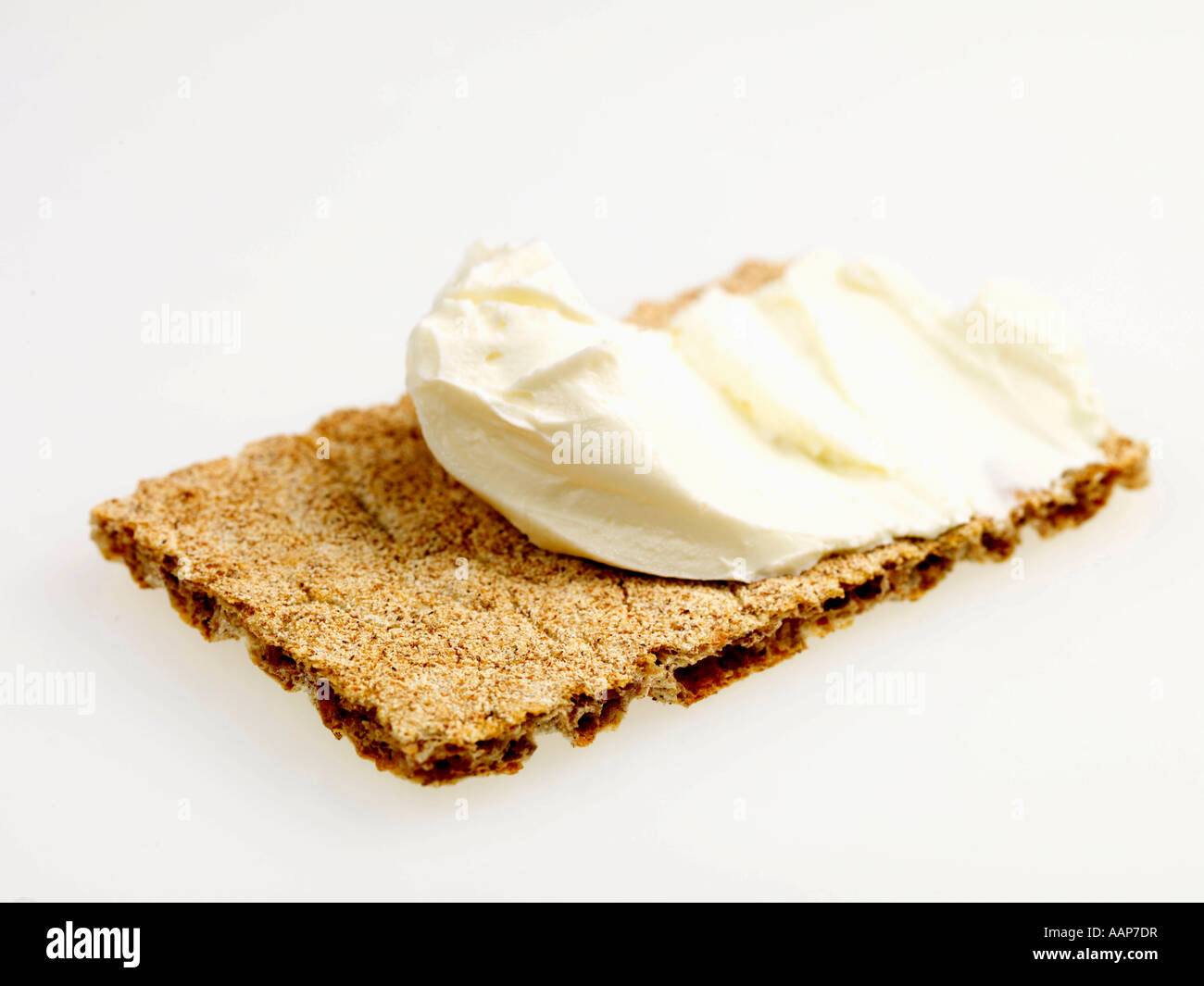 Ryvita with Cream Cheese Stock Photo Alamy
