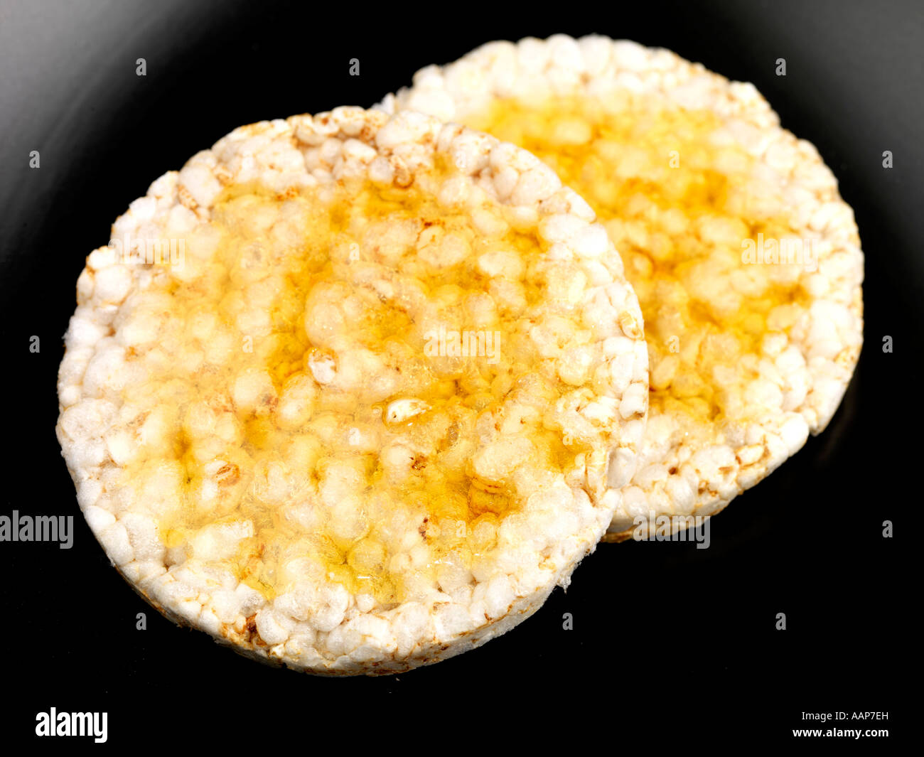 Rice Cakes with Honey Stock Photo