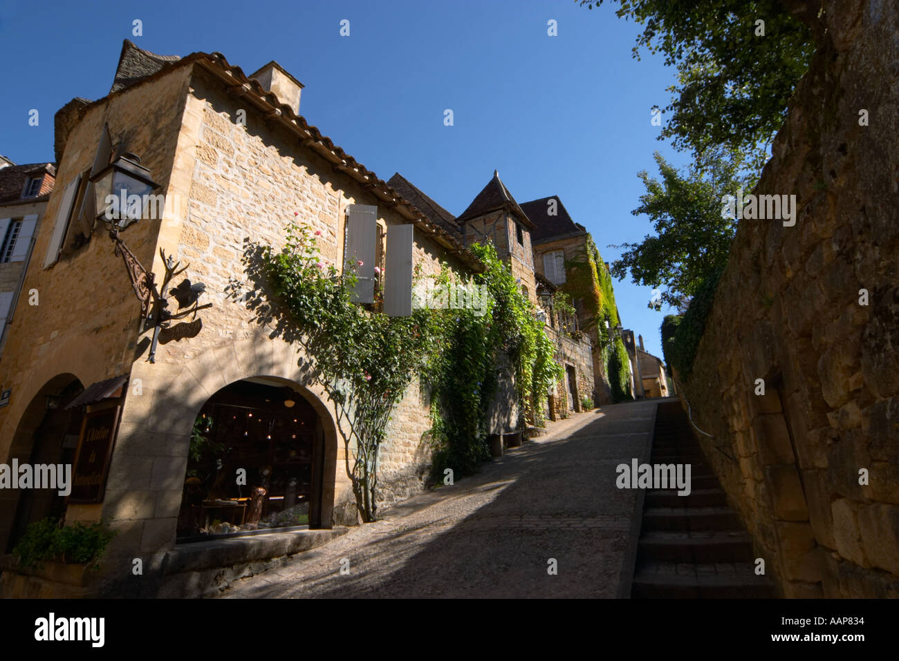 Medieval architecture at Sarlat le Caneda Dordogne France Stock Photo