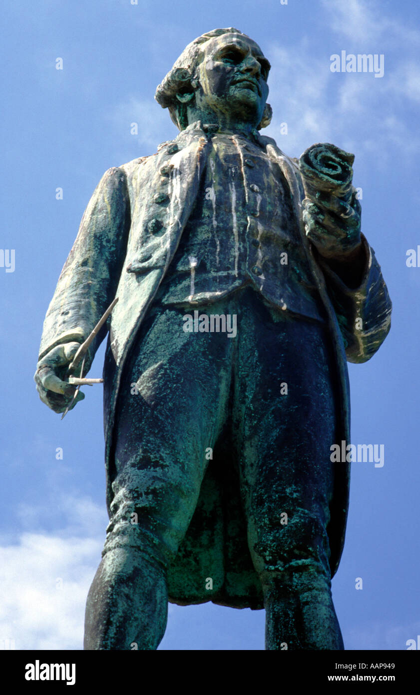 Captain James Cook Monument West Cliff Whitby North Yorkshire United Kingdom UK Stock Photo