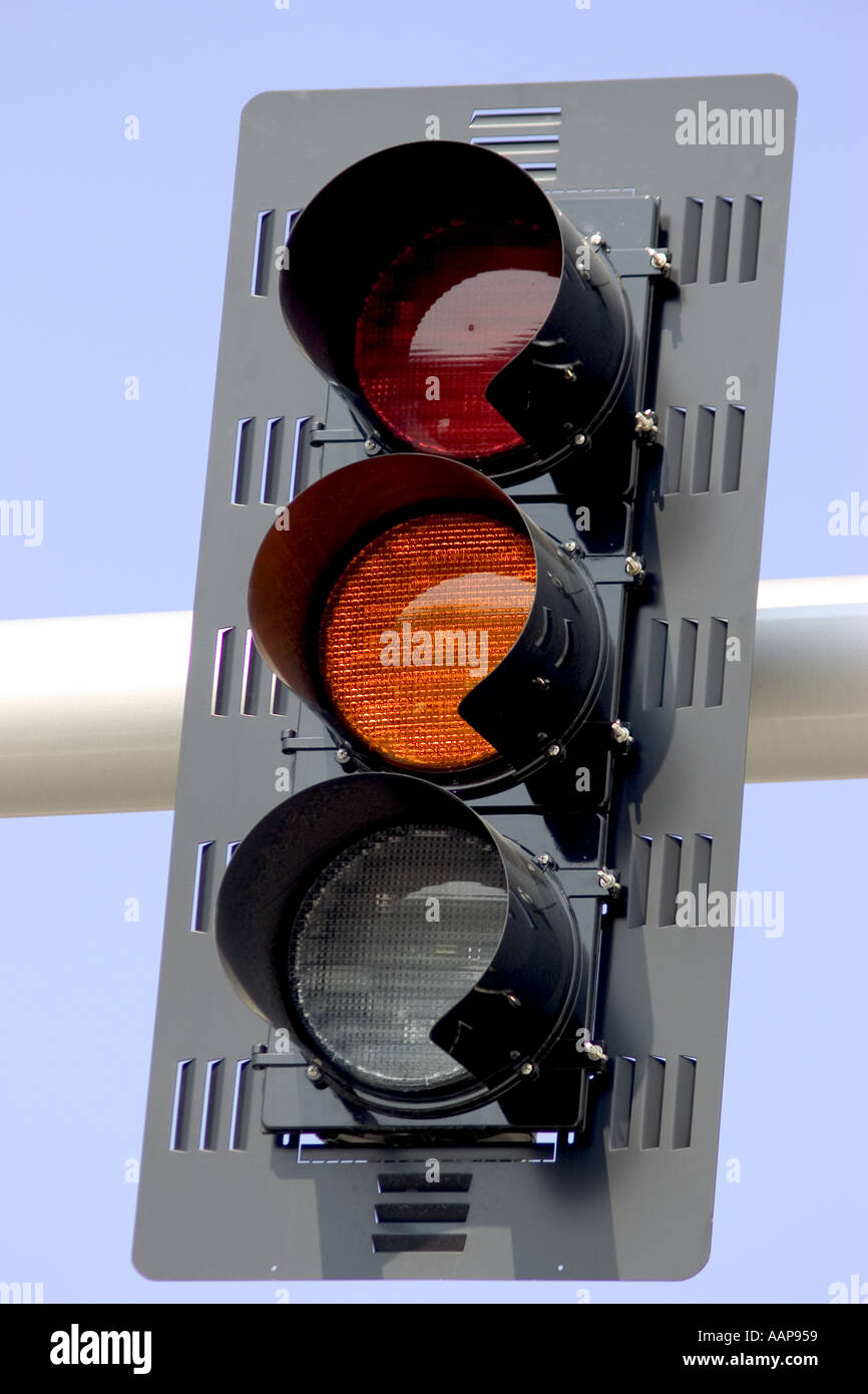 yellow stoplight Stock Photo Alamy