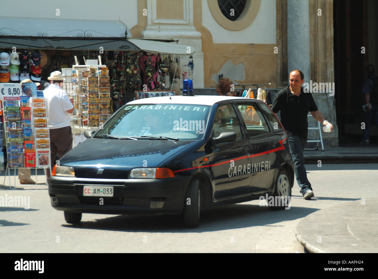 Monreale Sicily Carabinieri car Stock Photo Alamy