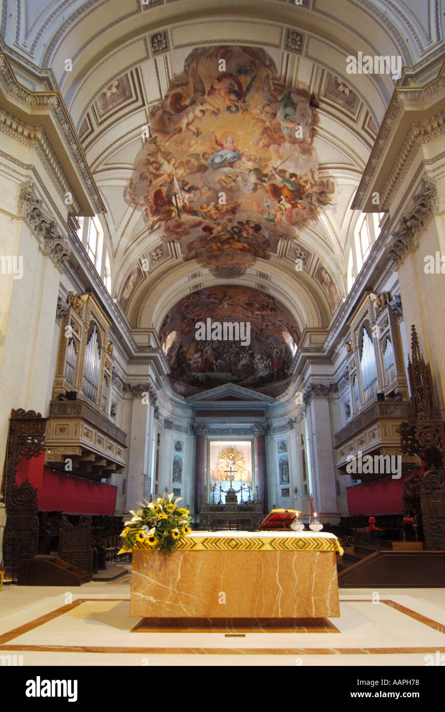Palermo cathedral interior Stock Photo