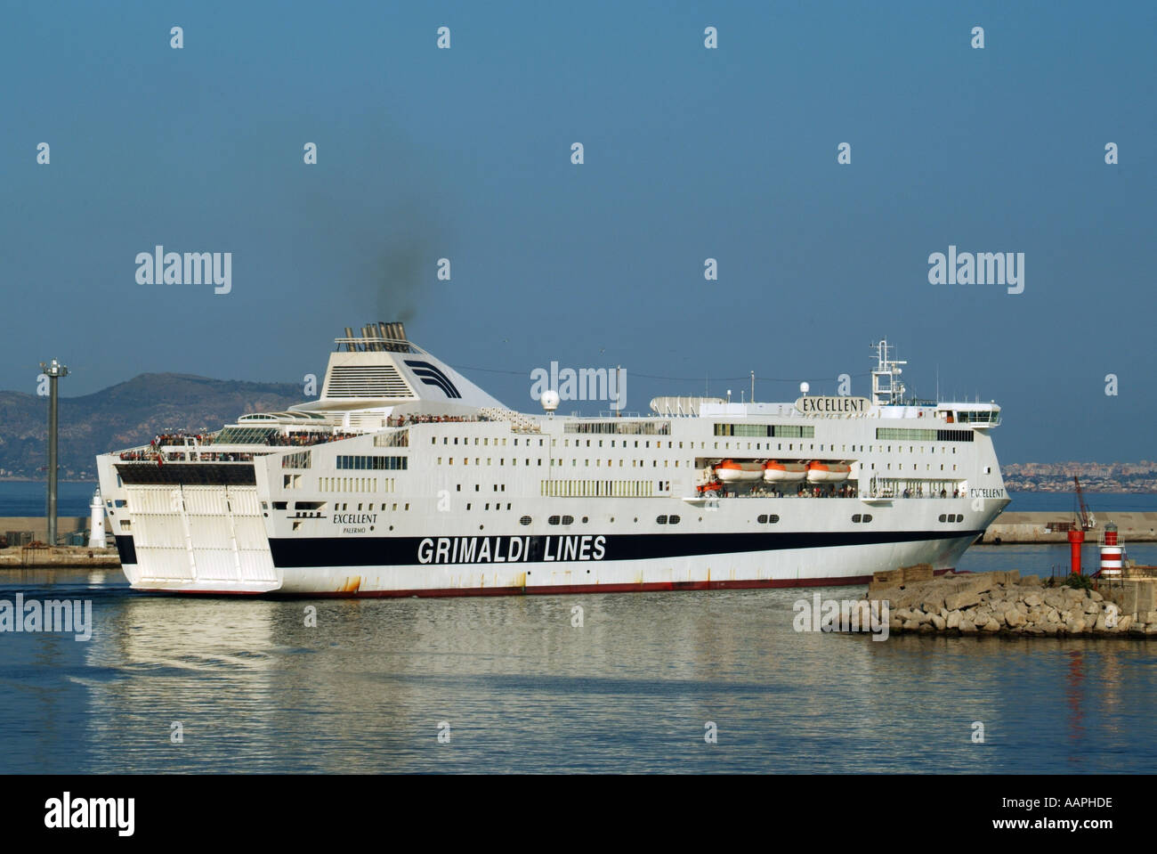 Palermo Sicily ferry Excellent departing port Stock Photo: 4139485 - Alamy