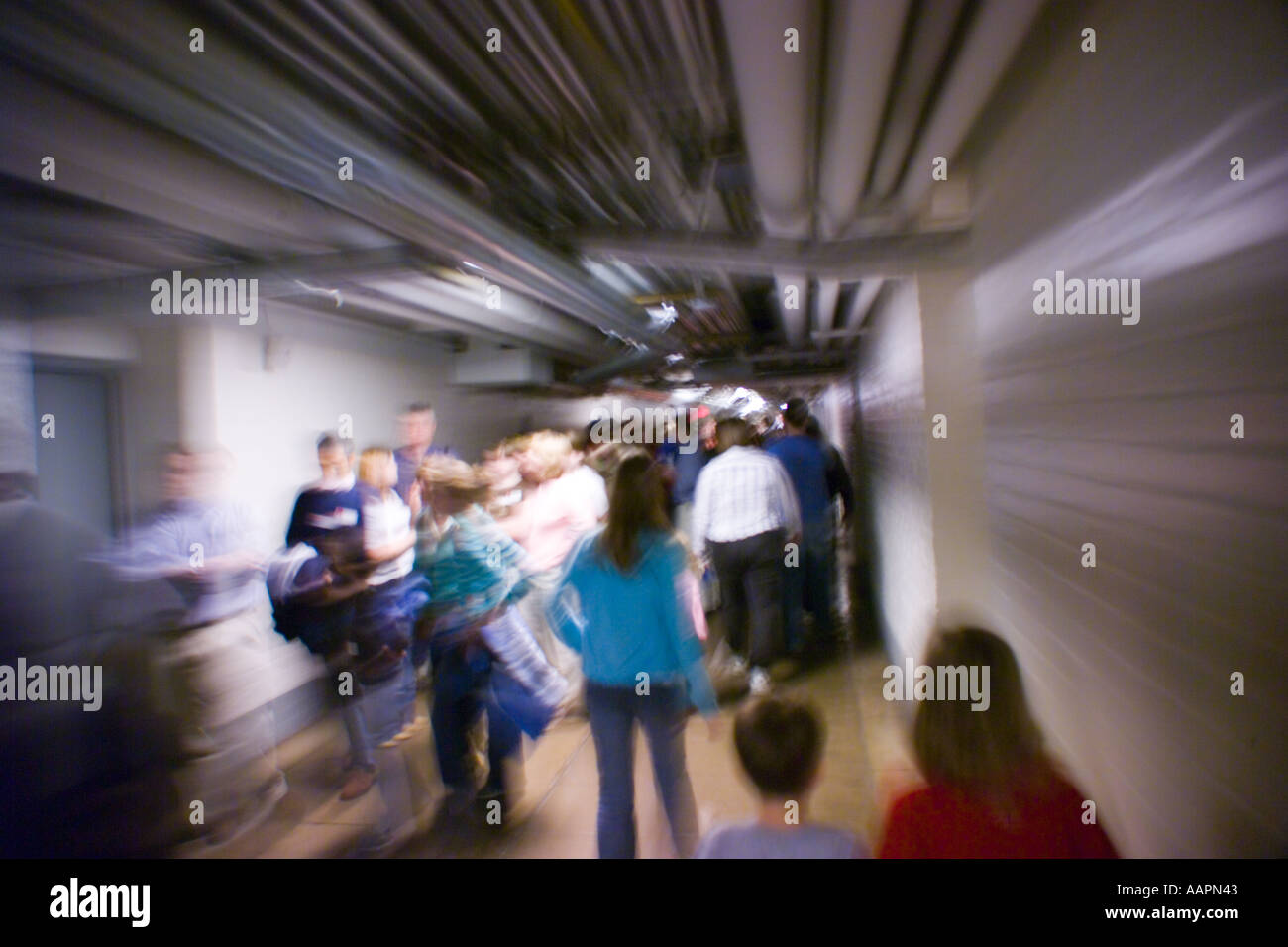 Blurr shot in the corridor leading from the Congressional offices to the Capitol USA Stock Photo