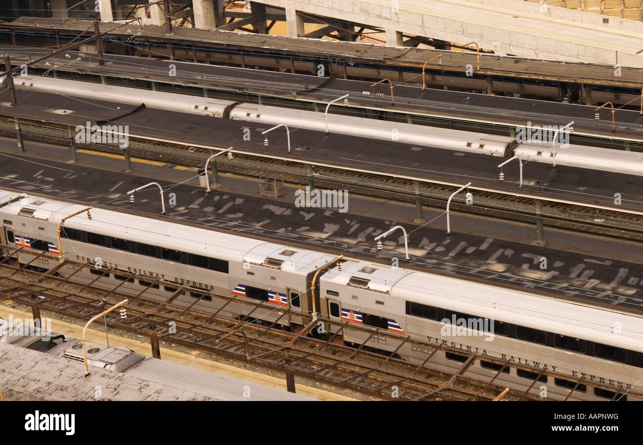 Virginia Railway Express Passenger Train at Union Station, Washington
