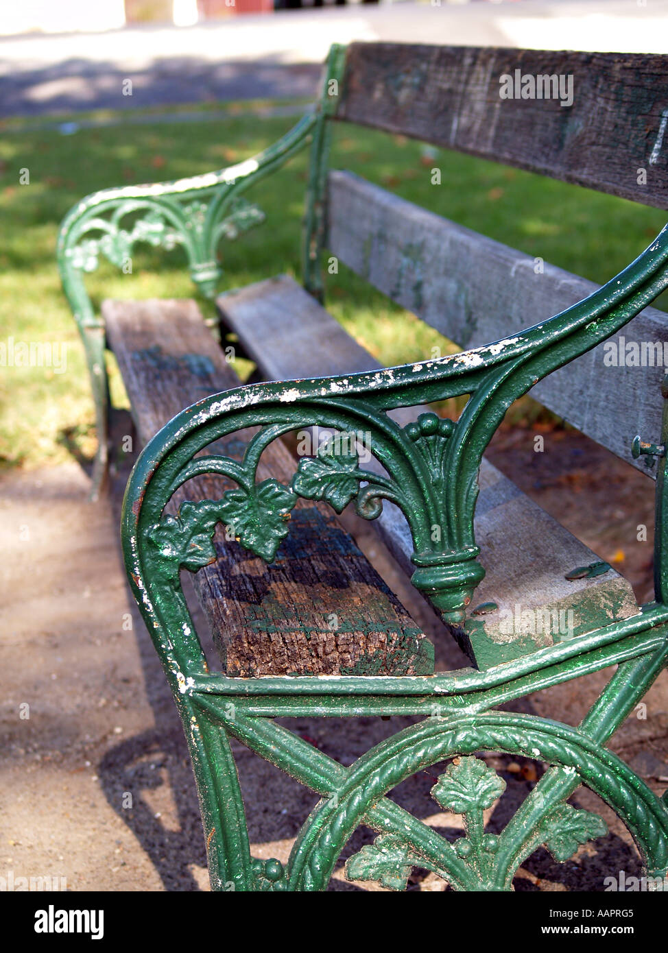 Park bench seat Stock Photo Alamy