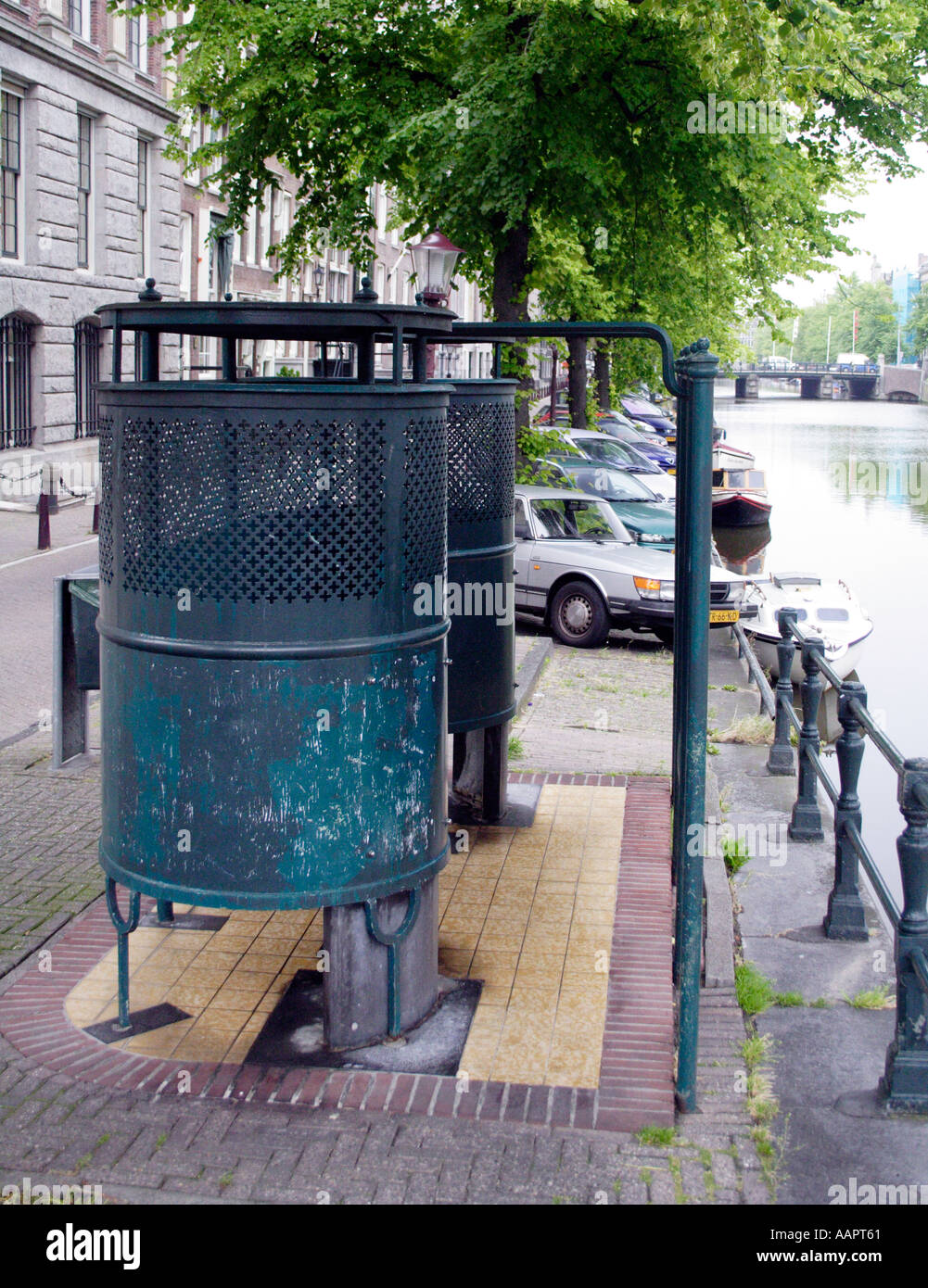 Public outdoor urinals in Amsterdam Holland Stock Photo Alamy