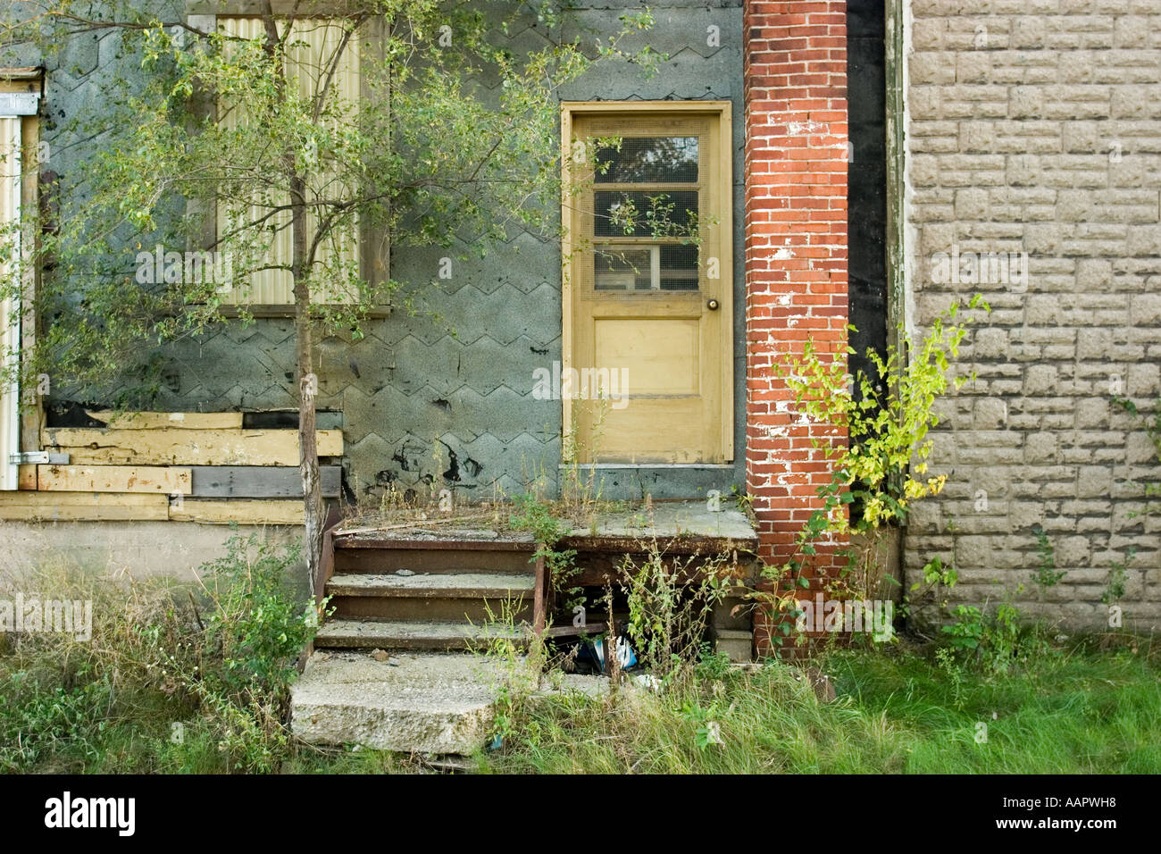 Abandoned buildings Railroad depot Palmyra Wisconsin USA Stock Photo ...