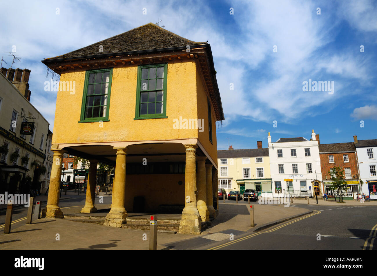 The Old Town Hall, or Market Hall, in the centre of Faringdon in