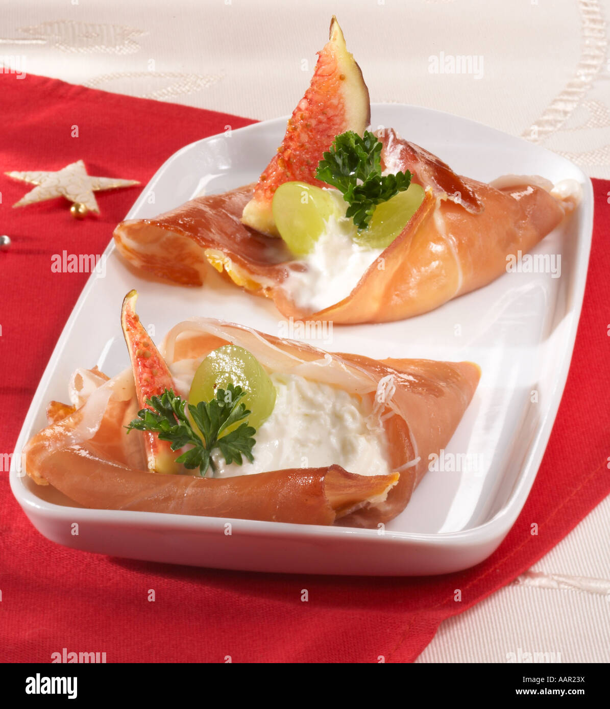 Parma Ham Twists Stock Photo Alamy