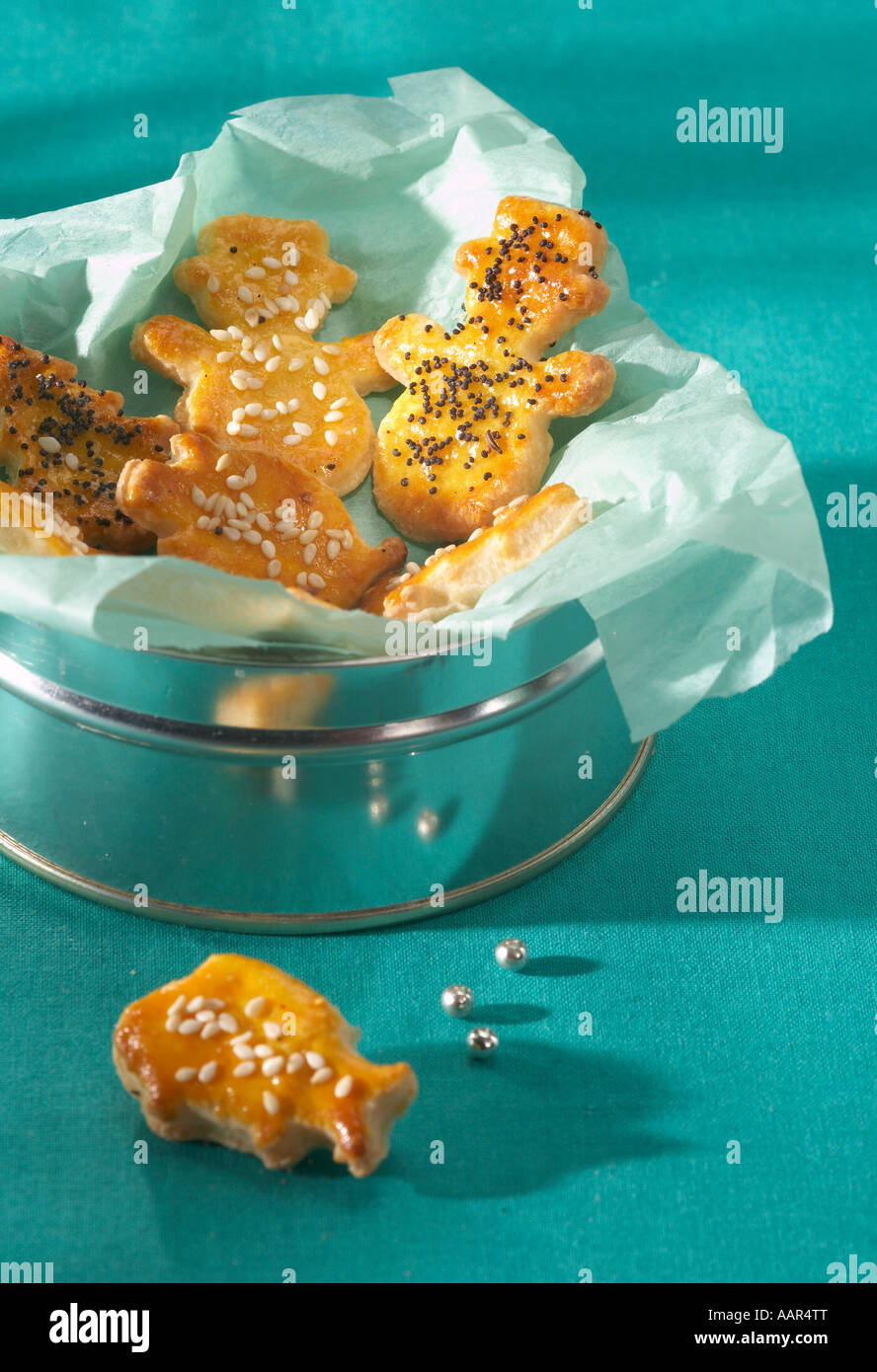 Cheese Snacks with Sesame Stock Photo Alamy