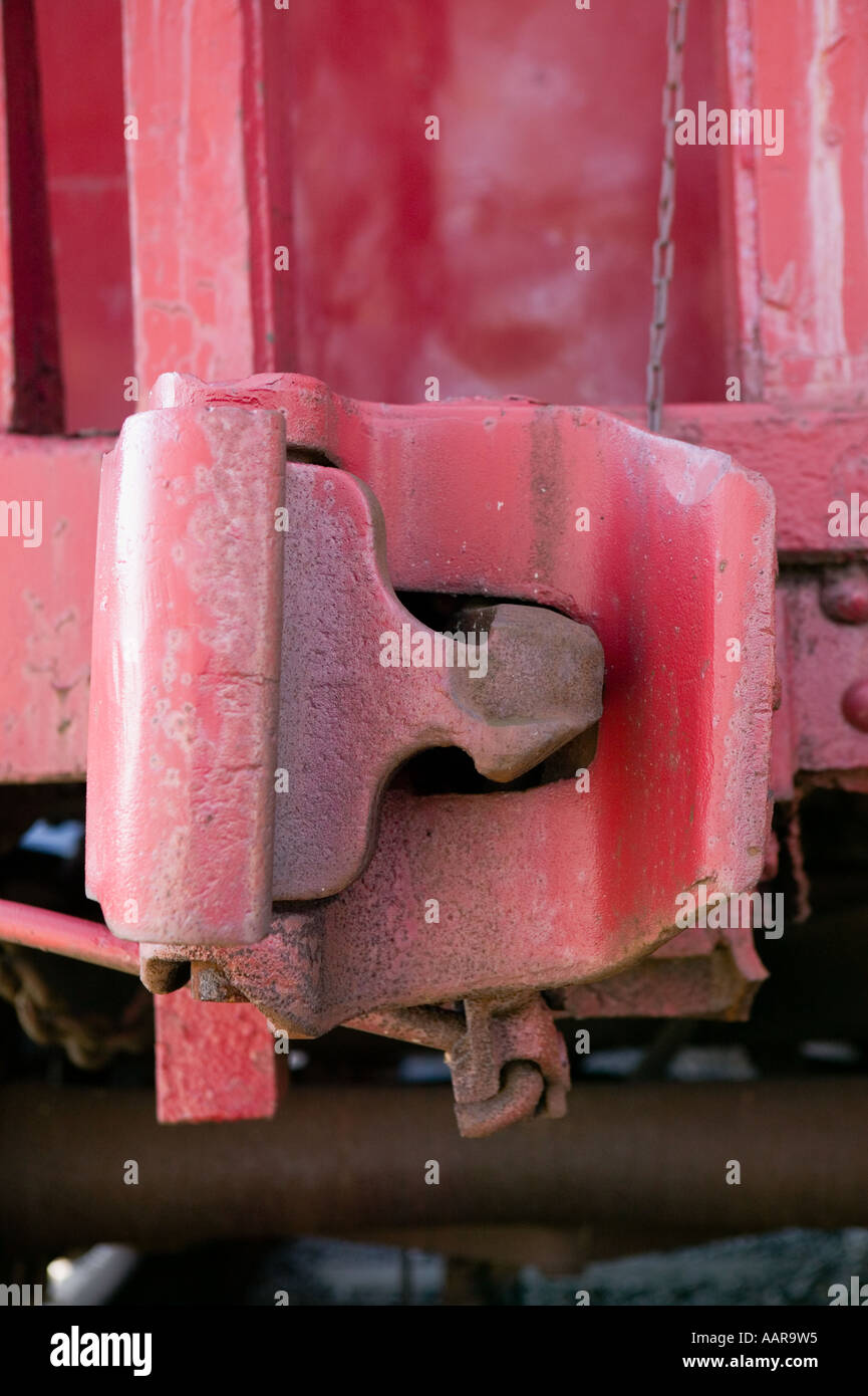 Car coupler knuckle Railroad Museum Utica New York Stock Photo Alamy