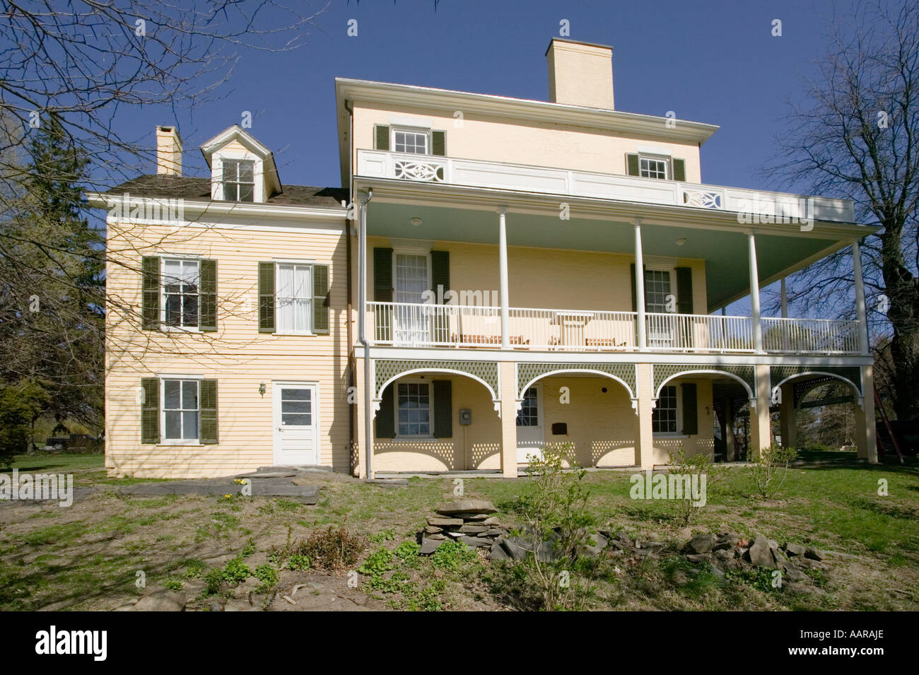 National Historic Site home and studio of Hudson River School founder Thomas Cole Catskill New York Stock Photo