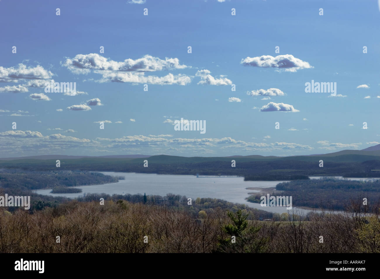 Hudson River seen from Frederic Edwin Church home Olana State Historic Site Hudson New York Stock Photo