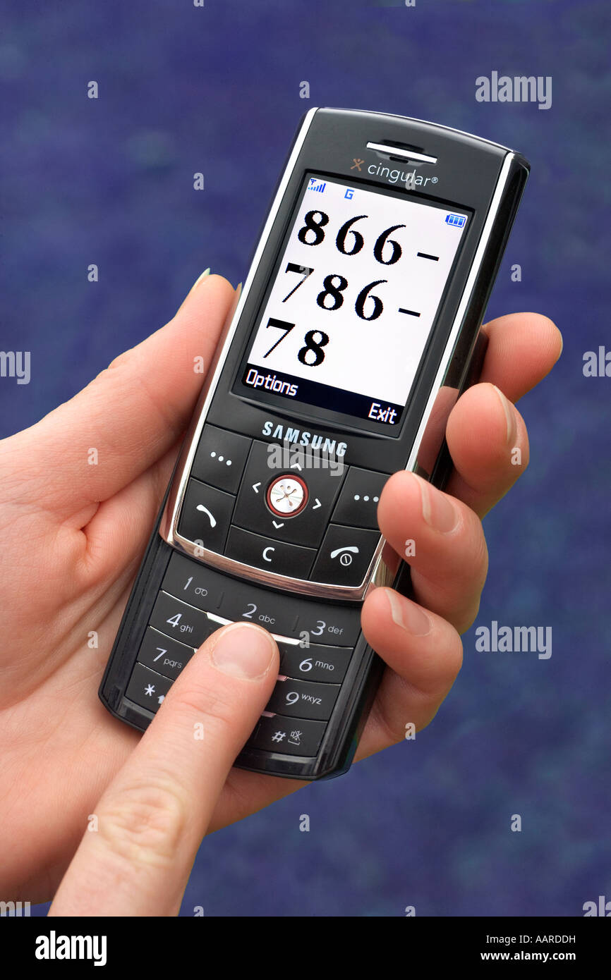Cell Phone Showing Numbered Display Stock Photo