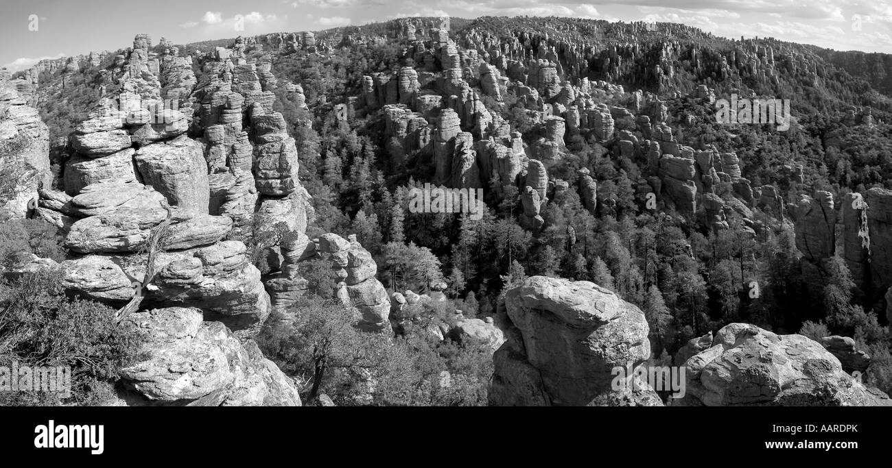 Land of the Standing Up Rocks  Chiricahua National Monument Arizona Stock Photo