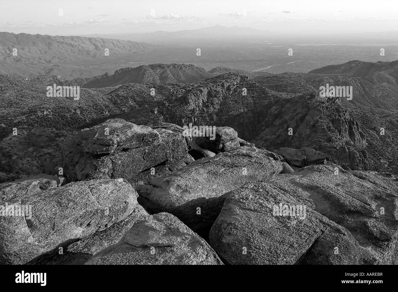 View from Mt Lemmon Arizona Stock Photo