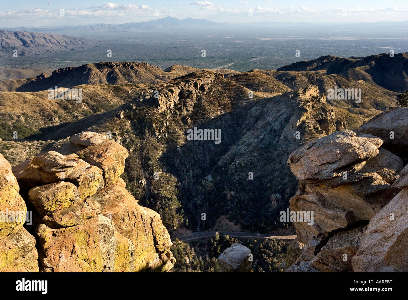 High Chaparral View from Mt Lemmon Arizona Stock Photo