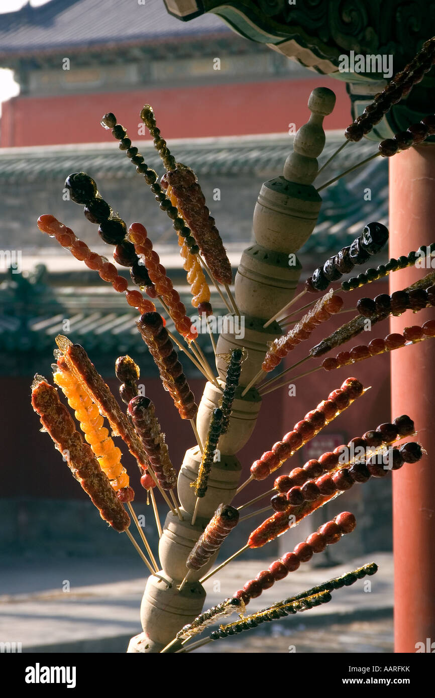 Candies being sold close to the Temple of Heaven Beijing China Stock Photo