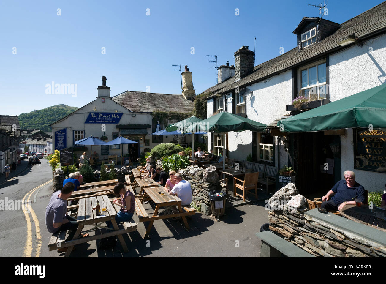 Royal Oak Pub and Priest Hole Restaurant, Ambleside, Lake Windermere, Lake District, Cumbria, England, UK Stock Photo