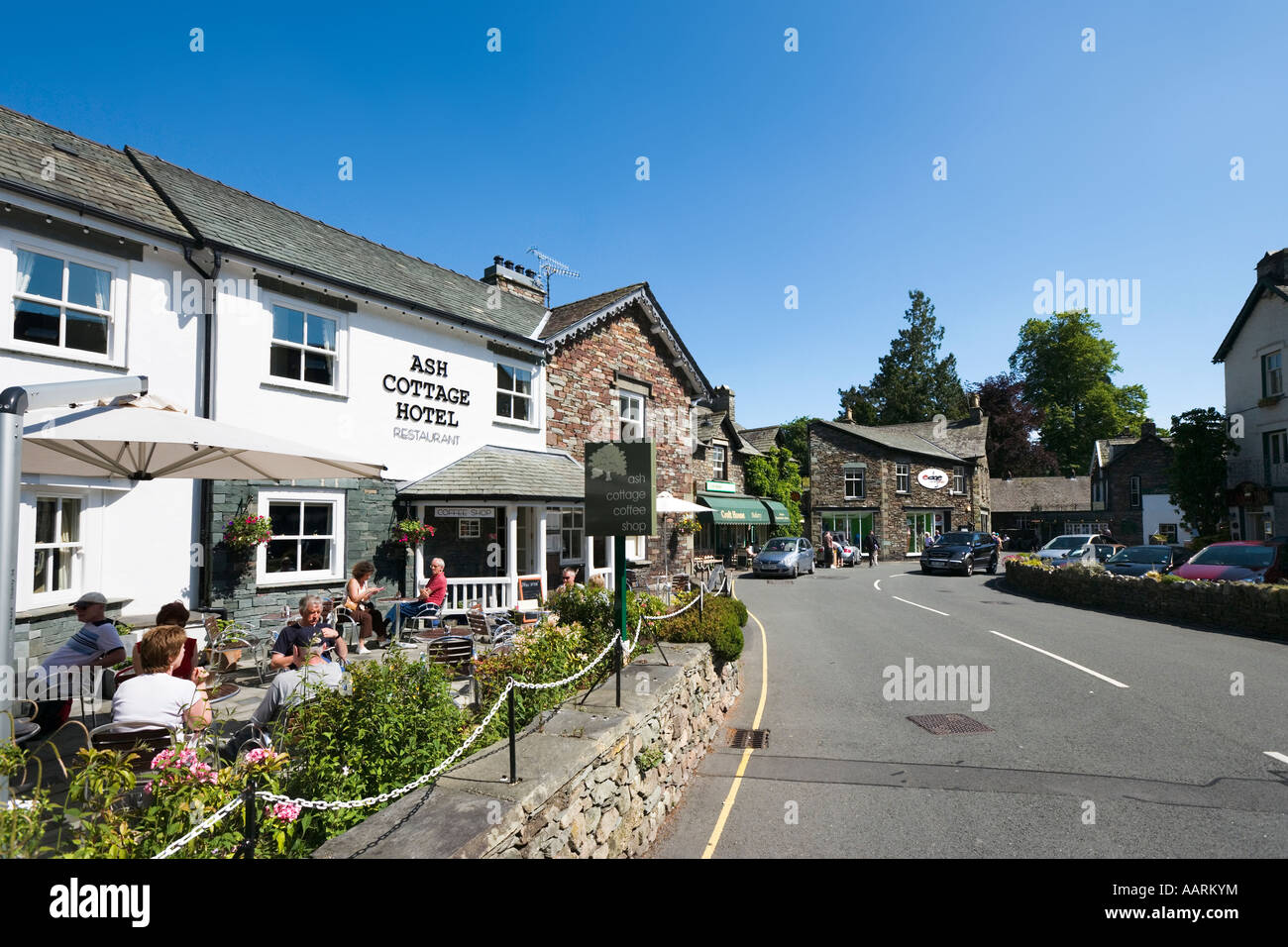 Ash Cottage Hotel and Coffee Shop, Grasmere, Lake District, Cumbria, England, UK Stock Photo