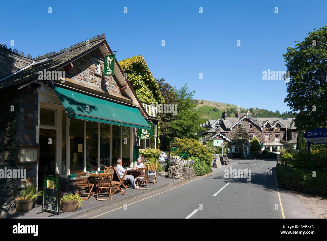 Roadside Cafe, Grasmere, Lake District, Cumbria, England, UK Stock Photo