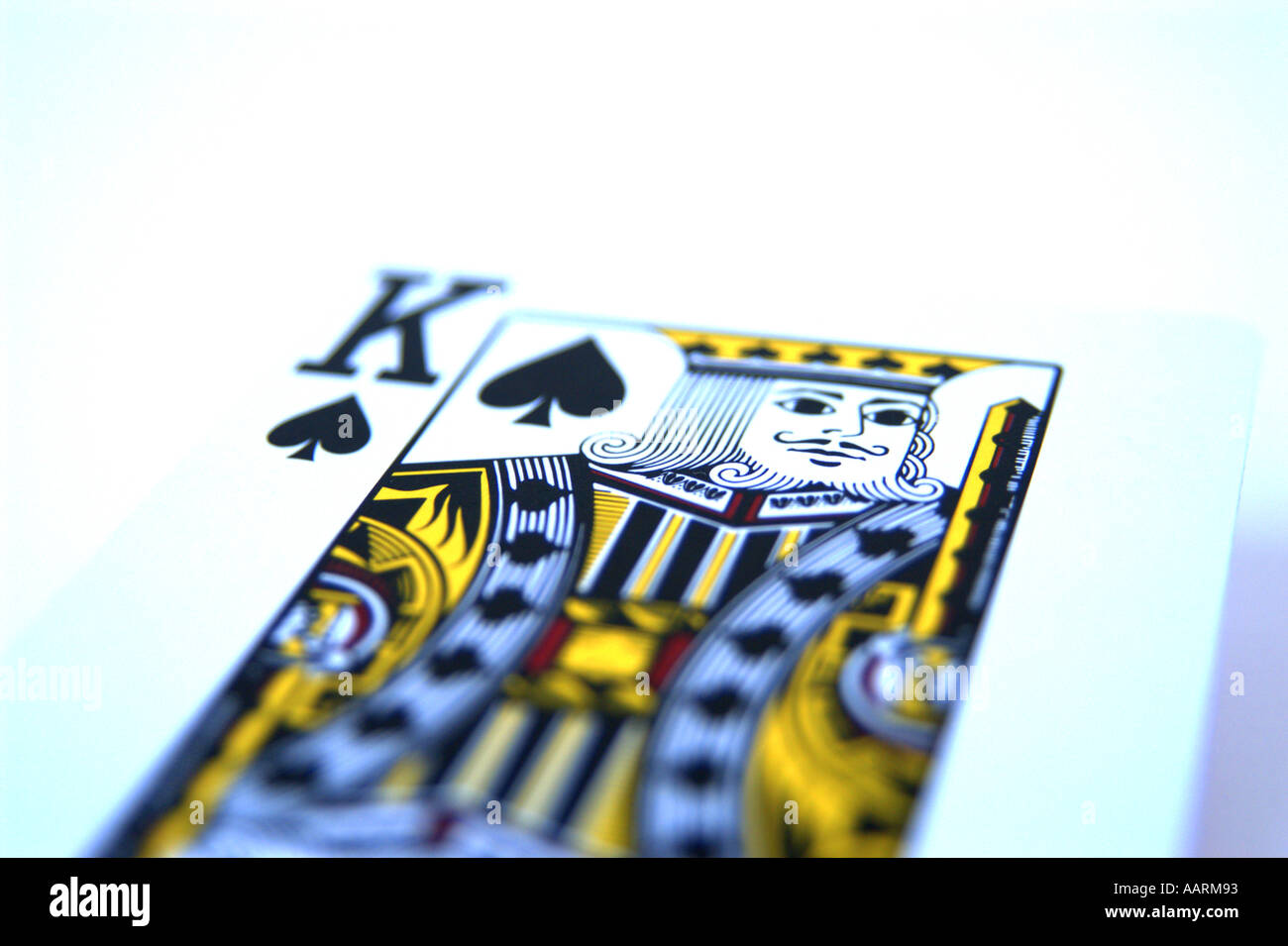 Blank Playing Card King Spades Greeting Card