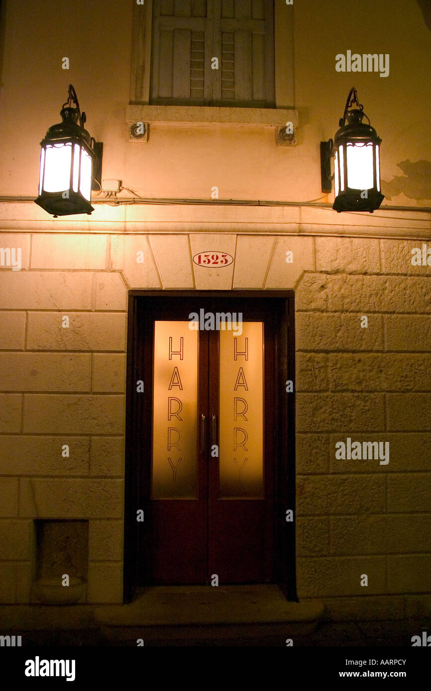 Famous Harry's Bar doorway in Venice Italy Stock Photo - Alamy