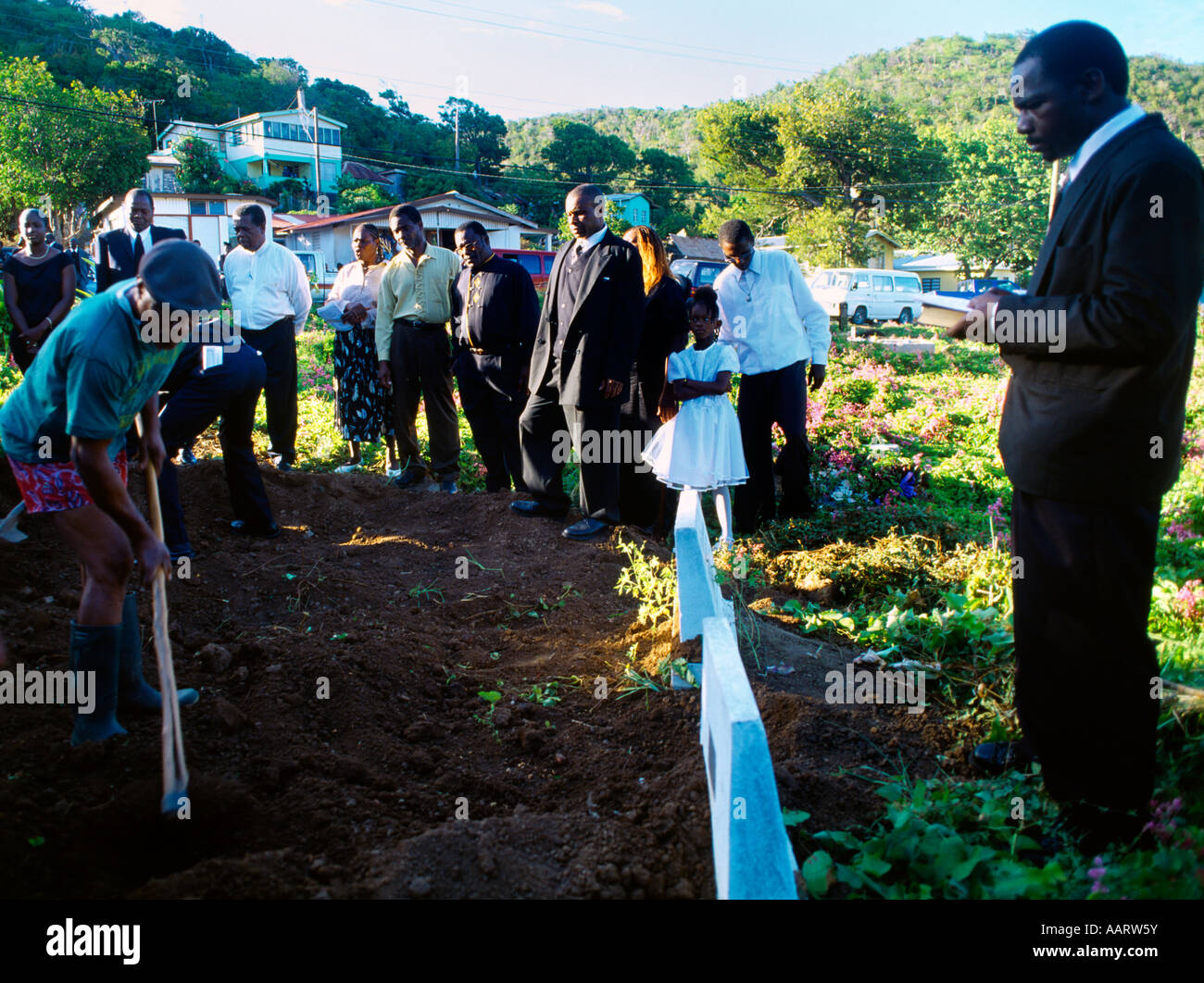 St Johns Antigua Moravian Funeral Evangelist Stock Photo