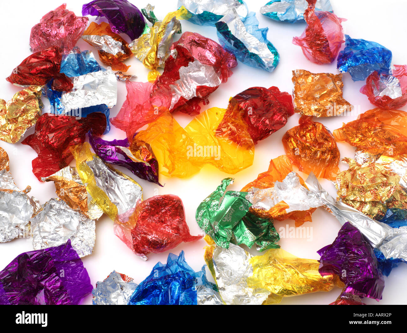 Pile of Sweet Wrappers Stock Photo Alamy