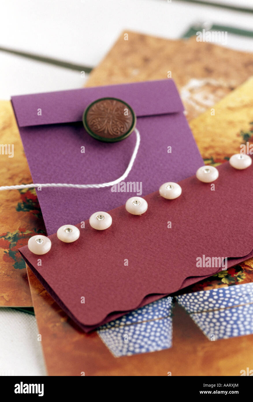 Envelope Production Decoration Design Color Paper Stock Photos