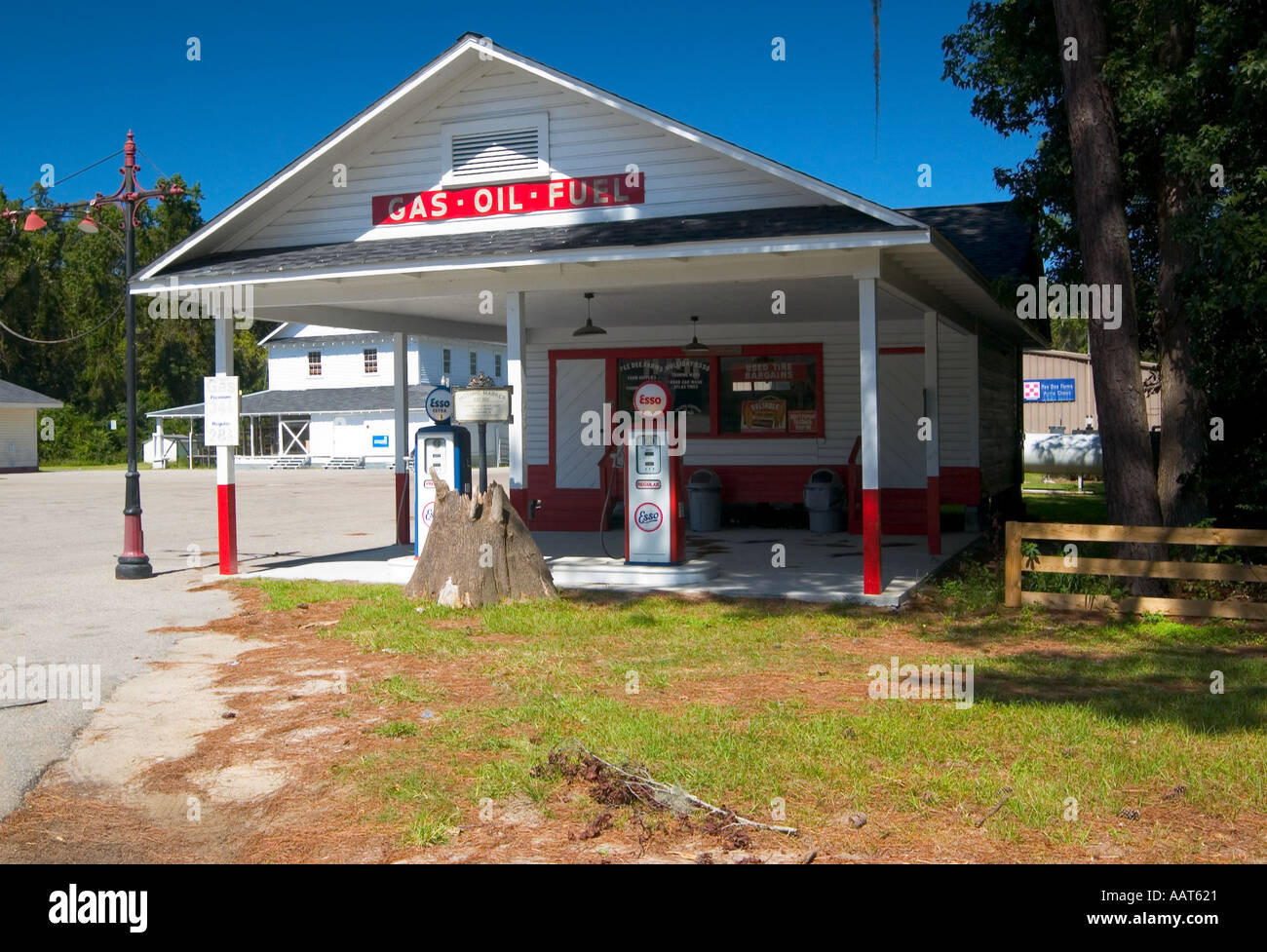 Old Esso Service Station located at Pee Dee Farms in Galivants Ferry