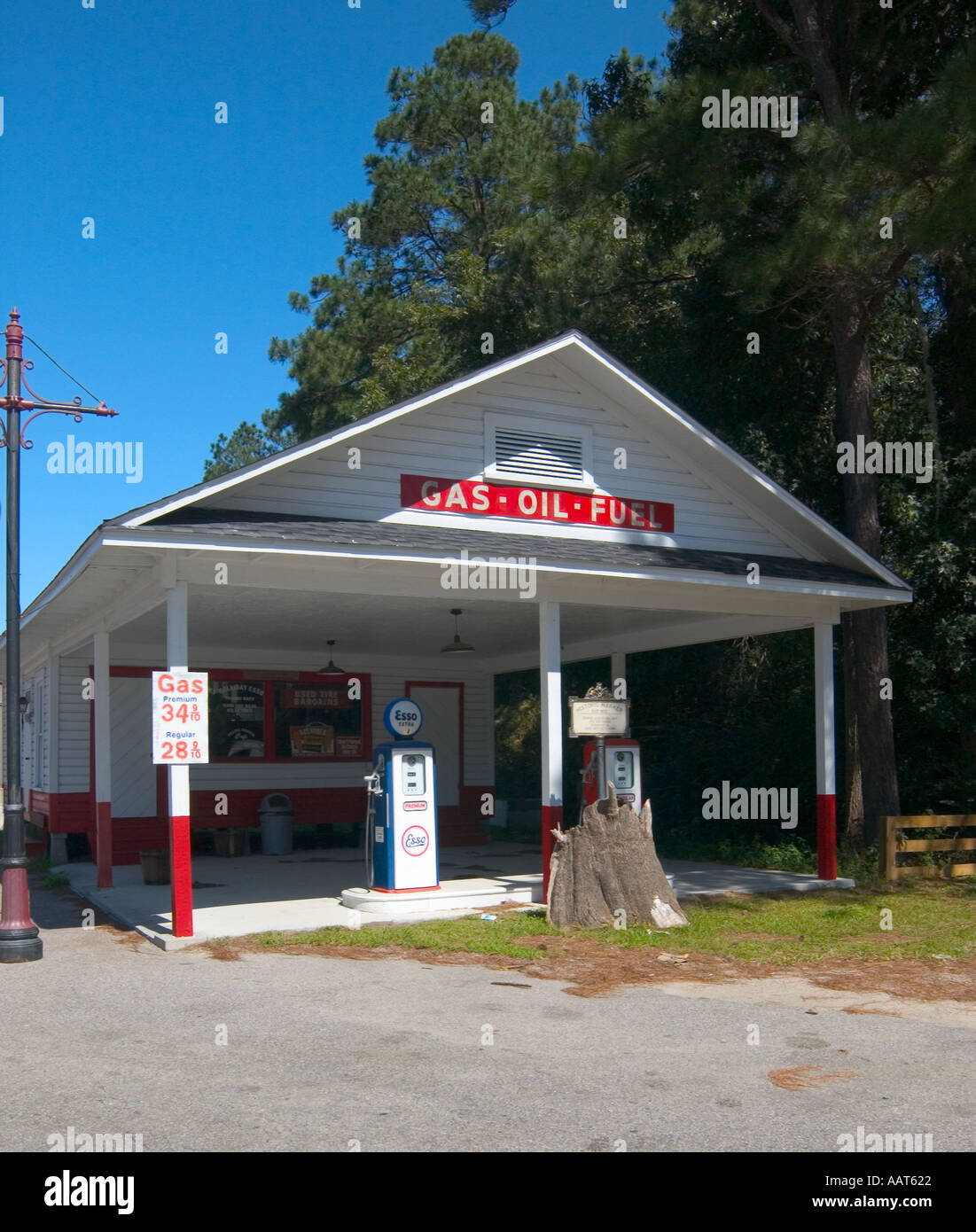Old Esso Service Station located at Pee Dee Farms in Galivants Ferry