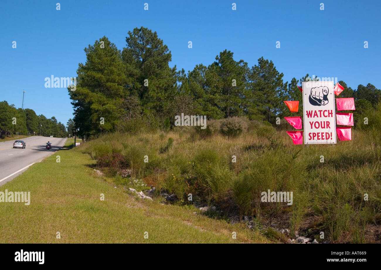Watch Your Speed sign McBee South Carolina USA Stock Photo Alamy