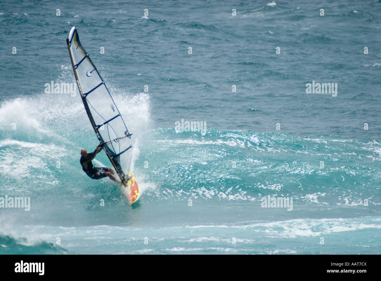 Windsurfing, Kauai, Hawaii Stock Photo Alamy