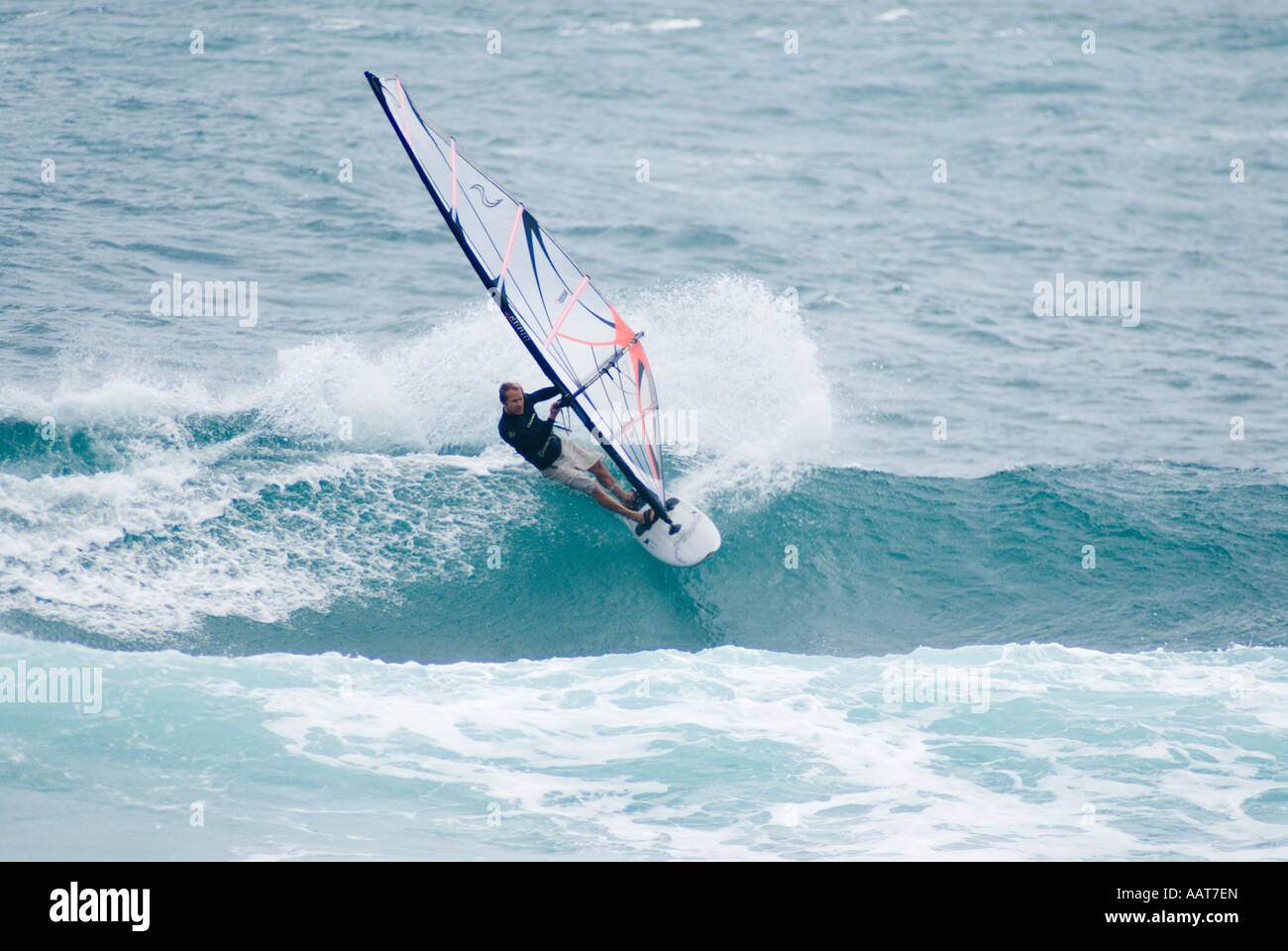 Windsurfing, Kauai, Hawaii Stock Photo Alamy
