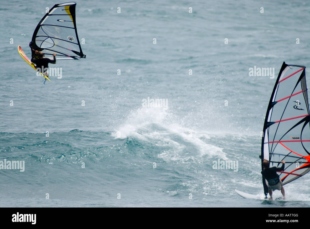 Windsurfing, Kauai, Hawaii Stock Photo Alamy