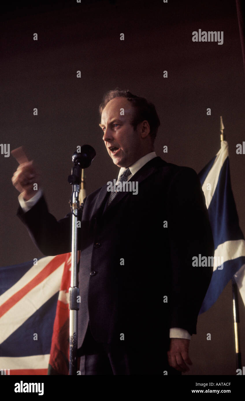 John Tyndall leader of the National Front party and British National Party Rally London circa 1975 1970s UK HOMER SYKES Stock Photo