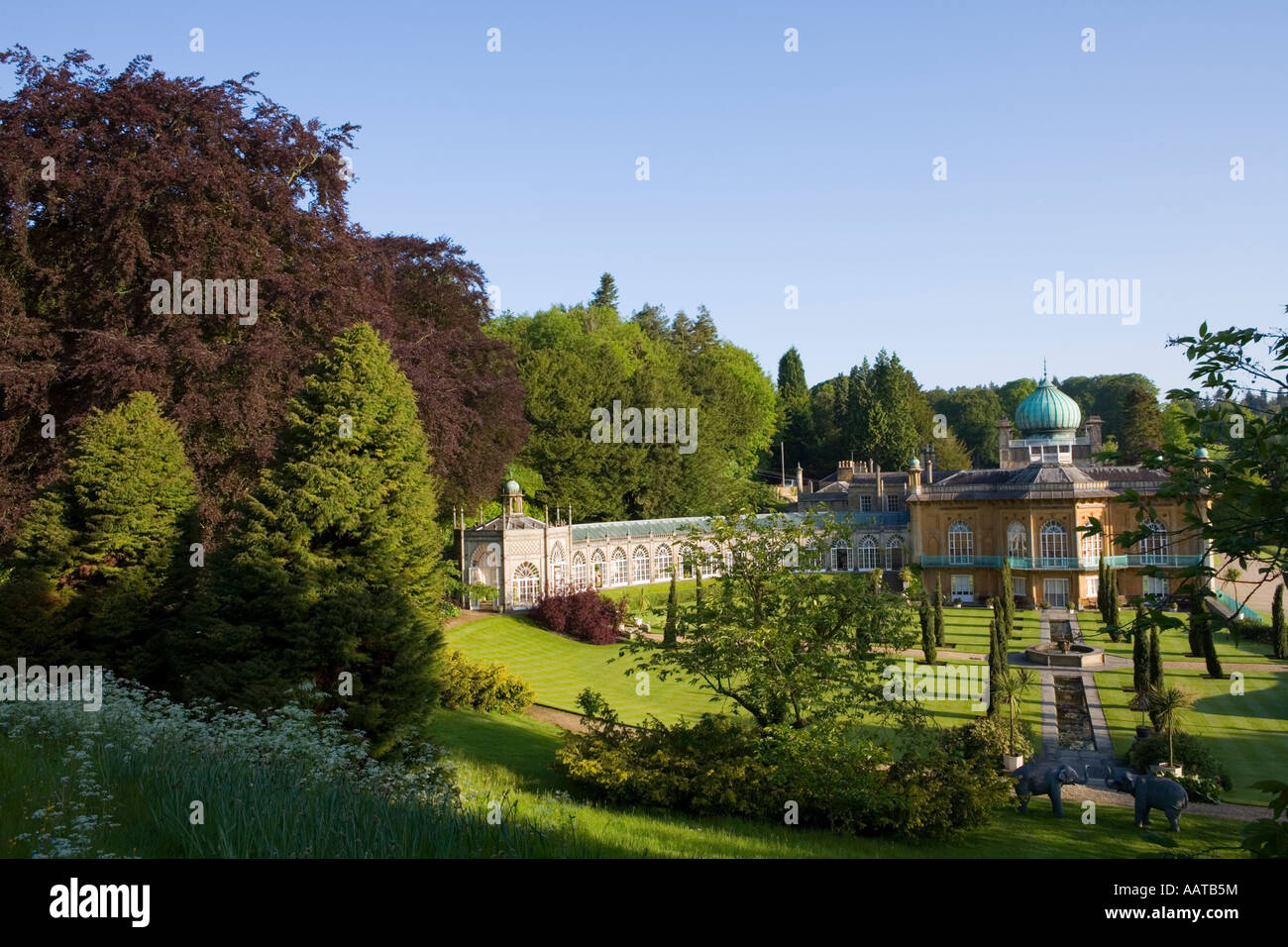 Sezincote Moreton in Marsh Gloucestershire UK Peake Exotic oriental water garden with Indian